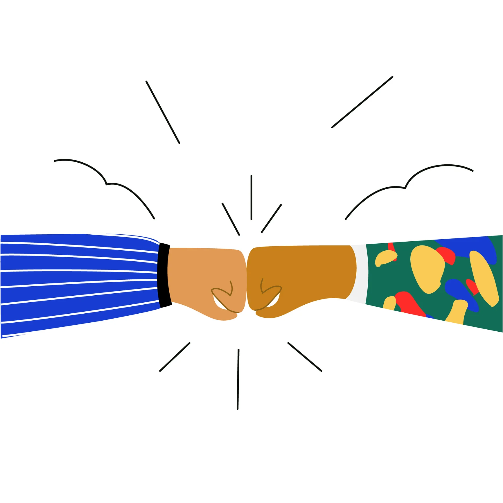 Fist bump illustration